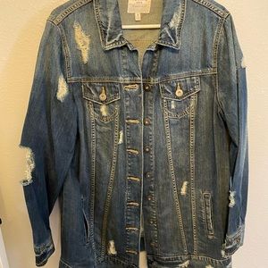 Long denim jacket